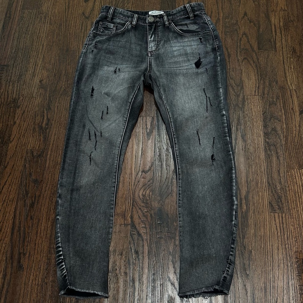 One X One Teaspoon Scallywags High WaistlLong RiselFitted Bowed Leg Size 26